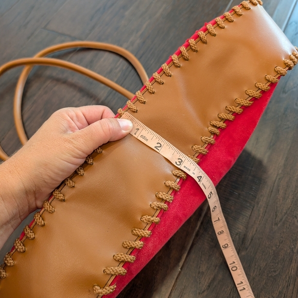 VINTAGE Disney Pooh and Tigger red canvas shoulder bag tote bag - Picture 14 of 14